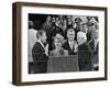 Chief Justice Warren Burger Administers the Oath of Office to Ronald Reagan, January 20, 1981-null-Framed Photographic Print