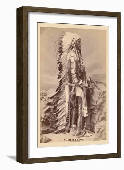 Chief Little Wound-null-Framed Art Print