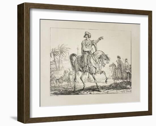 Chief Mameluk, C.1817-Antoine Charles Horace Vernet-Framed Giclee Print