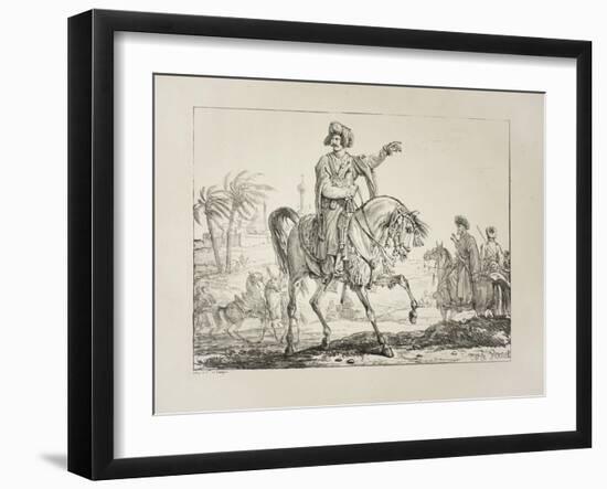 Chief Mameluk, C.1817-Antoine Charles Horace Vernet-Framed Giclee Print