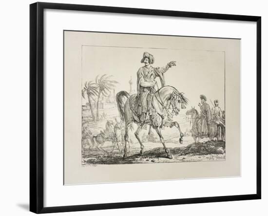 Chief Mameluk, C.1817-Antoine Charles Horace Vernet-Framed Giclee Print