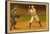 Chief Meyers at Bat-null-Framed Stretched Canvas