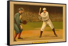 Chief Meyers at Bat-null-Framed Stretched Canvas