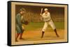 Chief Meyers at Bat-null-Framed Stretched Canvas