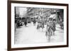 Chief of Police Copelan Mounted on Horseback Protects Trolleys in Cincinnati Strike-null-Framed Premium Giclee Print