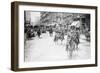 Chief of Police Copelan Mounted on Horseback Protects Trolleys in Cincinnati Strike-null-Framed Art Print