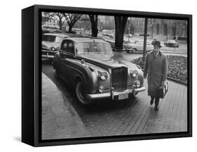 Chief of Protocol Wiley T. Buchanan Jr. Walking by a Bentley-Ed Clark-Framed Stretched Canvas