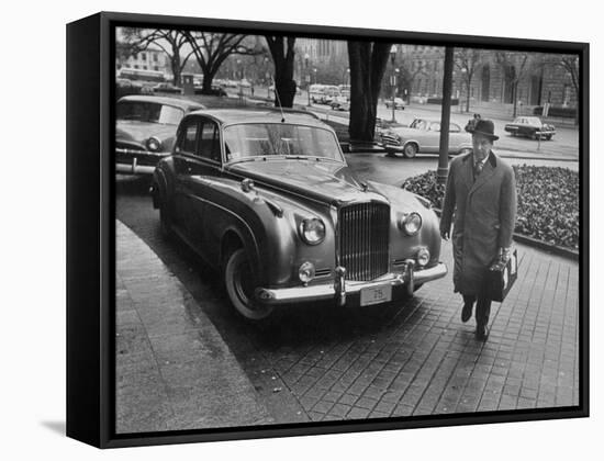Chief of Protocol Wiley T. Buchanan Jr. Walking by a Bentley-Ed Clark-Framed Stretched Canvas