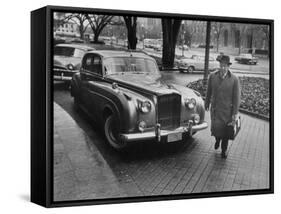 Chief of Protocol Wiley T. Buchanan Jr. Walking by a Bentley-Ed Clark-Framed Stretched Canvas