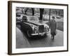 Chief of Protocol Wiley T. Buchanan Jr. Walking by a Bentley-Ed Clark-Framed Photographic Print