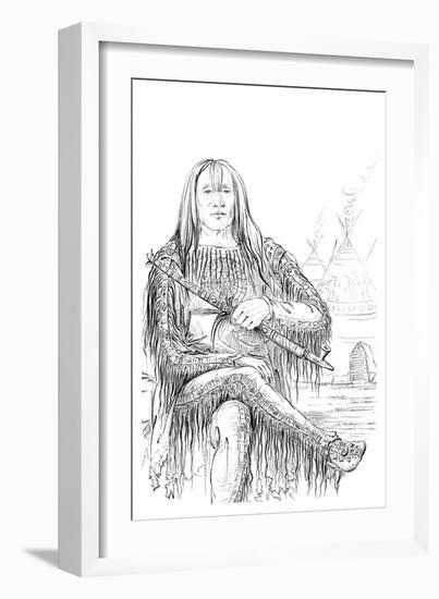 Chief of the Blackfoot Nation, 1841-Myers and Co-Framed Giclee Print