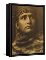 Chief of the Desert, Navaho-Edward S. Curtis-Framed Stretched Canvas