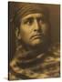 Chief of the Desert, Navaho-Edward S. Curtis-Stretched Canvas