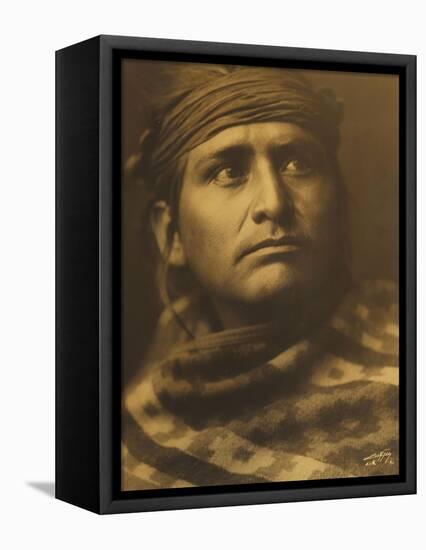 Chief of the Desert, Navaho-Edward S. Curtis-Framed Stretched Canvas