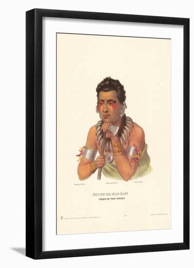 Chief of the Ioways-Charles Bird King-Framed Art Print