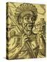 Chief of Tribe of Cannibals, Engraving from Universal Cosmology-Andre Thevet-Stretched Canvas