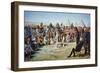 Chief Poundmaker Surrenders to General Middleton During the North-West Rebellion of 1885-English School-Framed Giclee Print