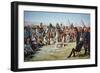Chief Poundmaker Surrenders to General Middleton During the North-West Rebellion of 1885-English School-Framed Giclee Print