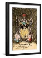 Chief Powhatan of Virginia, Father of Pocahontas, c.1607-null-Framed Giclee Print