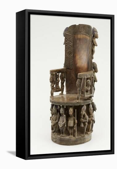 Chief's Throne, Yoruba Culture (Wood and Pigment)-Olowe of Ise-Framed Stretched Canvas