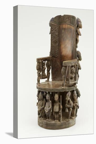 Chief's Throne, Yoruba Culture (Wood and Pigment)-Olowe of Ise-Stretched Canvas