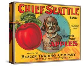 Chief Seattle Brand Wenatchee Valley Apples-null-Stretched Canvas