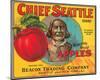 Chief Seattle Brand Wenatchee Valley Apples-null-Mounted Art Print