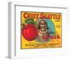 Chief Seattle Brand Wenatchee Valley Apples-null-Framed Art Print