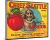 Chief Seattle Brand Wenatchee Valley Apples-null-Mounted Art Print