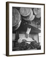 Chief Serving Food-Marie Hansen-Framed Photographic Print