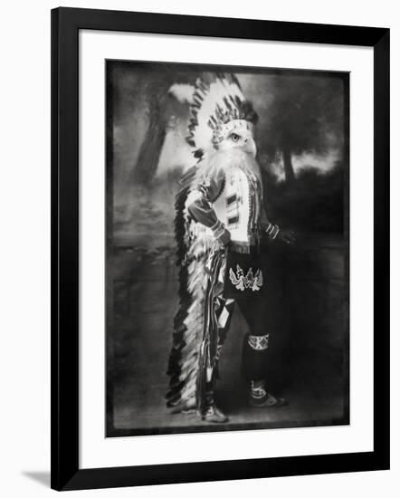 Chief Shikoba Featherbeard-Grand Ole Bestiary-Framed Art Print