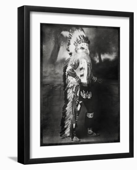 Chief Shikoba Featherbeard-Grand Ole Bestiary-Framed Art Print