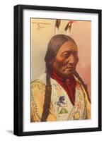 Chief Sitting Bull, Sioux Indian-null-Framed Art Print