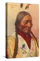 Chief Sitting Bull, Sioux Indian-null-Stretched Canvas