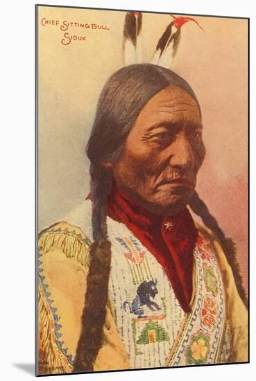 Chief Sitting Bull, Sioux Indian-null-Mounted Art Print