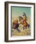 Chief Spotted Tail Shooting Buffalo, c.1894-Louis Maurer-Framed Giclee Print