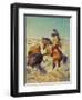 Chief Spotted Tail Shooting Buffalo, c.1894-Louis Maurer-Framed Giclee Print