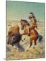 Chief Spotted Tail Shooting Buffalo, c.1894-Louis Maurer-Mounted Giclee Print