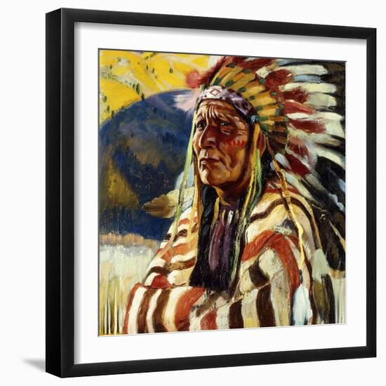 Chief Thundercloud-Walter Ufer-Framed Giclee Print