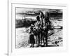 Chief Tommy Thompson, Wife Flora, Her Granddaughter Linda Marie George - Celilo Falls, Oregon Photo-Lantern Press-Framed Art Print