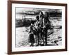 Chief Tommy Thompson, Wife Flora, Her Granddaughter Linda Marie George - Celilo Falls, Oregon Photo-Lantern Press-Framed Art Print