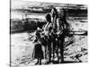 Chief Tommy Thompson, Wife Flora, Her Granddaughter Linda Marie George - Celilo Falls, Oregon Photo-Lantern Press-Stretched Canvas