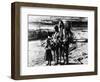 Chief Tommy Thompson, Wife Flora, Her Granddaughter Linda Marie George - Celilo Falls, Oregon Photo-Lantern Press-Framed Art Print