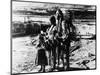 Chief Tommy Thompson, Wife Flora, Her Granddaughter Linda Marie George - Celilo Falls, Oregon Photo-Lantern Press-Mounted Art Print