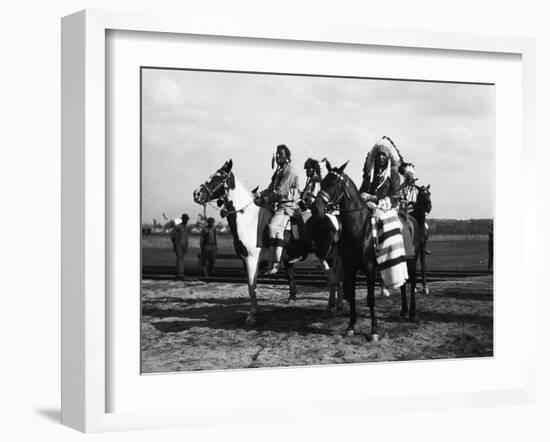 Chief Two Guns White Calf and Bird Rattler Ready for the Pageant-null-Framed Photographic Print