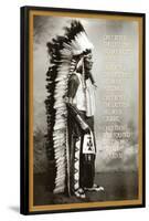 Chief White Cloud (Native American Wisdom) Art Poster Print-null-Framed Poster