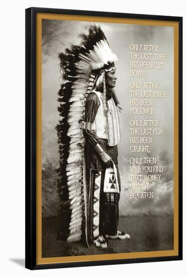 Chief White Cloud (Native American Wisdom) Art Poster Print-null-Framed Poster