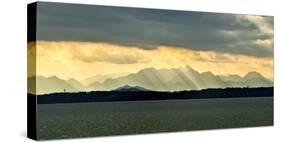 Chiemsee, Germany, Sunrays Through Clouds after Storm-Sheila Haddad-Stretched Canvas