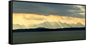 Chiemsee, Germany, Sunrays Through Clouds after Storm-Sheila Haddad-Framed Stretched Canvas