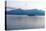 Chiemsee (lake) in winter, December light, boat trip, Hochfelln (mountain)-Christine Meder stage-art.de-Stretched Canvas